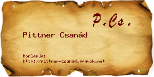 Pittner Csanád névjegykártya