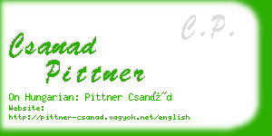 csanad pittner business card